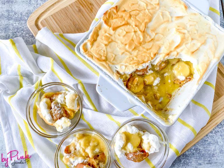 banana pudding recipe from scratch top view