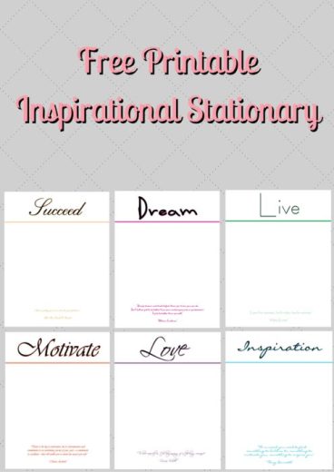 Free Printable Stationary 6 Designs ⋆ by Pink