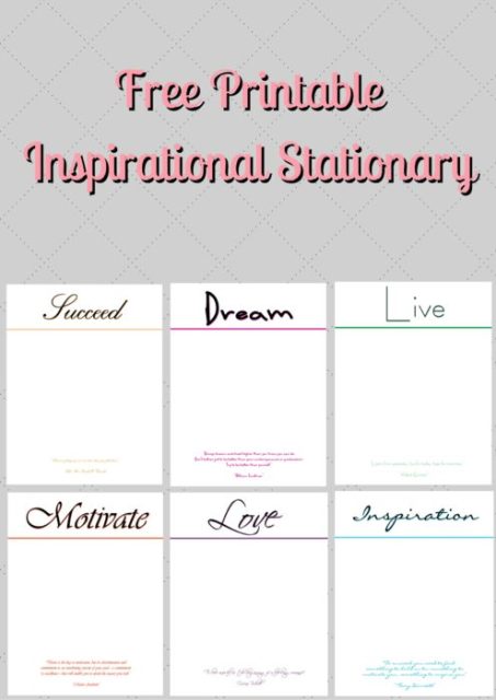 Free Printable Stationary 6 Designs ⋆ by Pink