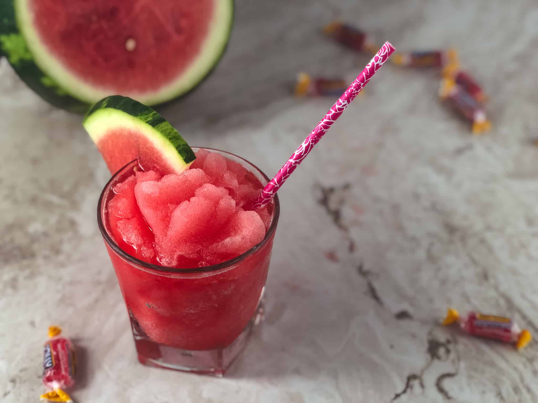 Watermelon Jolly Rancher Infused Frozen Margarita By Pink