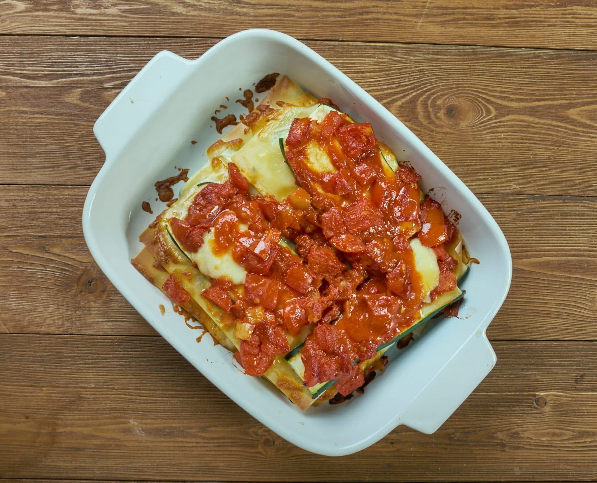 top view of Zucchini Lasagna recipe