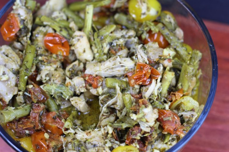 Low Carb Instant Pot Chicken and Tomato Basil Pesto