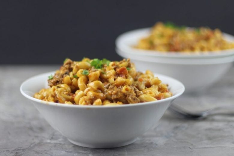 Instant Pot Cheeseburger Macaroni Hamburger Helper is an awesome almost effortless, homemade hamburger helper. I promise you will never go back to the boxed hamburger helper recipe!