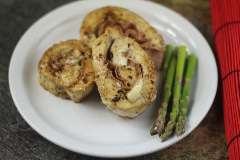 Low Carb Chicken Cordon Bleu Rollups