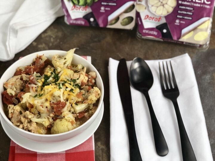 This Instant Pot Keto Cauliflower Chicken & Herbs is perfect for anyone who is looking for a flavorful dish while watching their carb intake. This meal is a breeze to whip up in your Instant Pot and is great for using the leftovers to take for lunches during the week to work. You have some colby jack cheese, a variety of herbs that really help add some great flavor to this keto dish. Your whole family will be asking for seconds on this hearty and healthy dish.