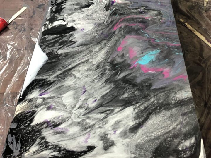 dirty pour diy epoxy countertops
