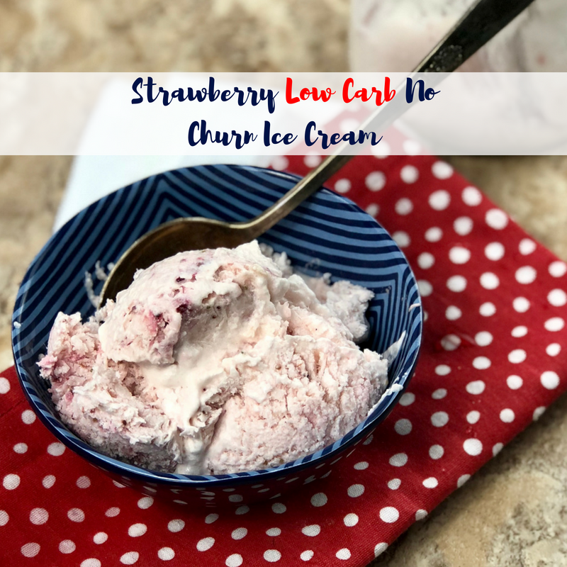 Keto no churn strawberry best sale ice cream