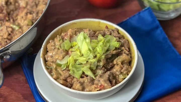 Low Carb Cheeseburger Casserole Skillet Meal