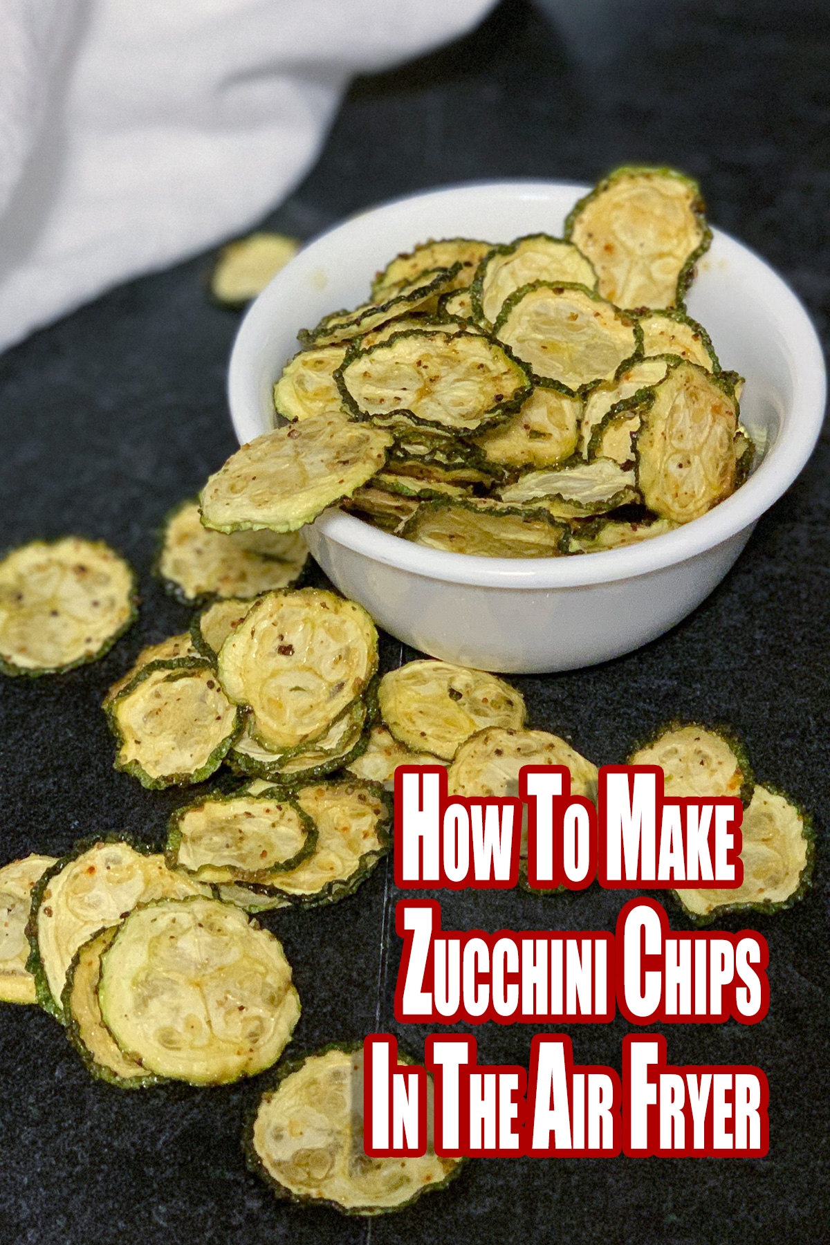 Crispy Air Fryer Fried Zucchini Chips With No Breading (Keto) ⋆ by Pink