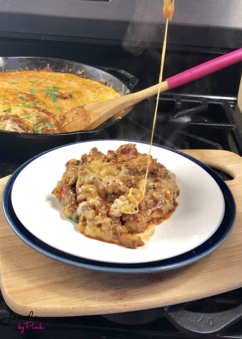 Cheesy Keto Taco Skillet With Ground Beef ⋆ by Pink