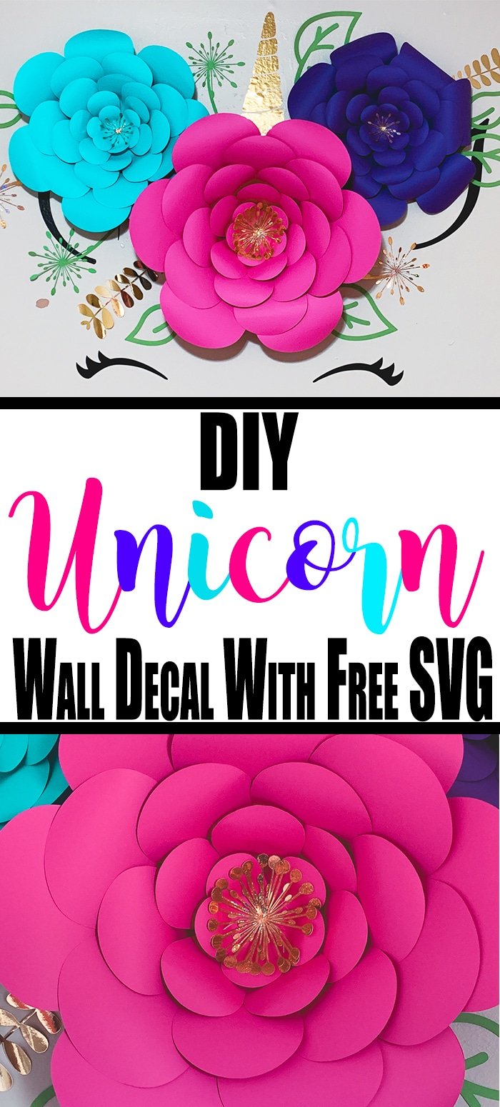 Download DIY Unicorn Wall Decal with Free Unicorn SVG ⋆ by Pink