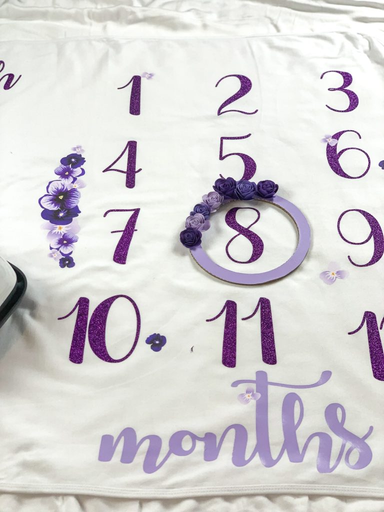 numbers of the baby milestone blanket