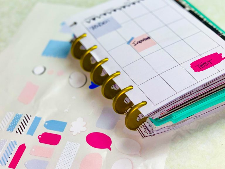 happy planner with printable planner stickers made with cricut