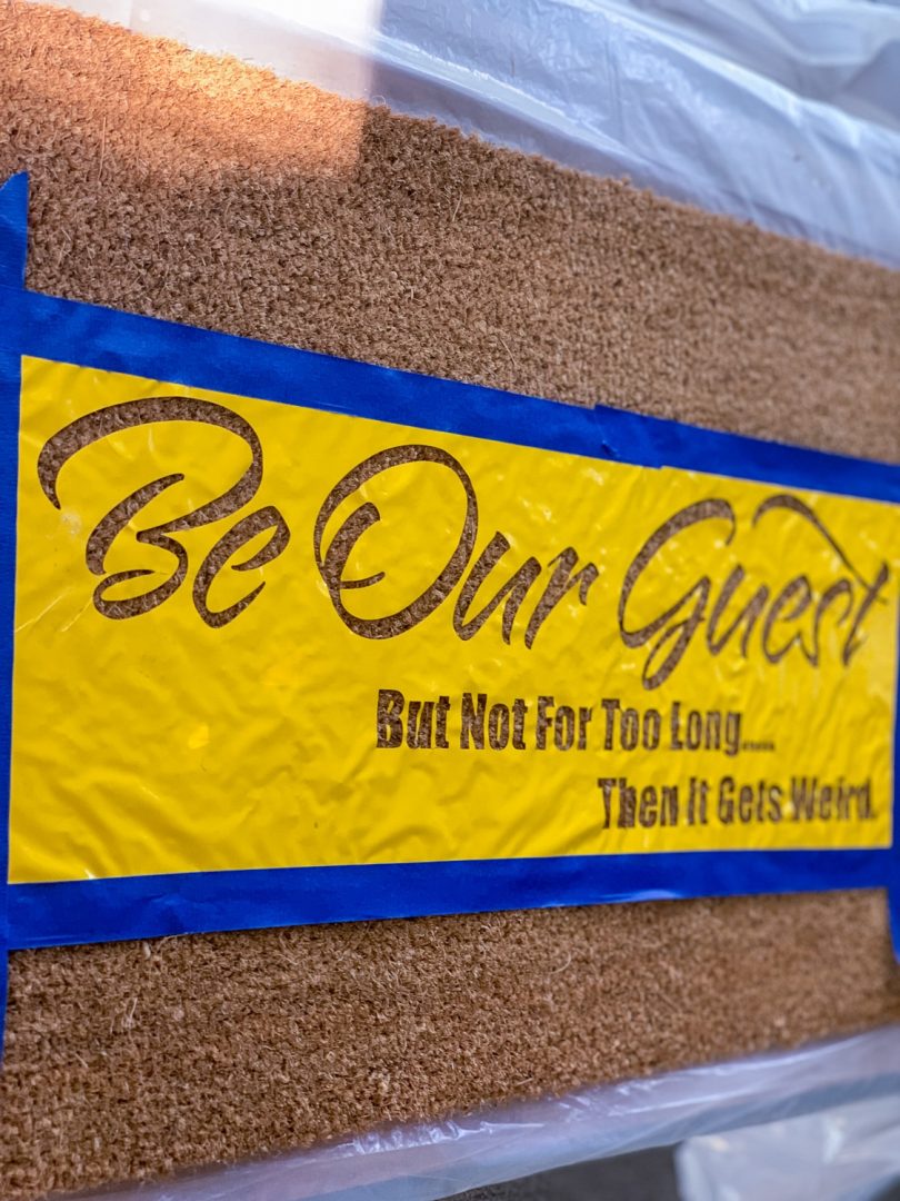 How To Make a DIY Doormat Using Flex Seal with Free SVG ⋆ by Pink