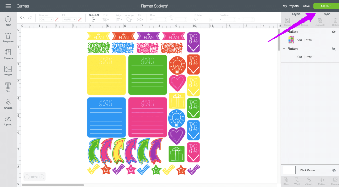 Free Printable Planner Stickers Using Cricut Access ⋆ by Pink