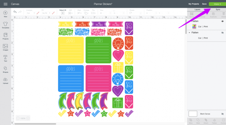 Free Printable Planner Stickers Using Cricut Access ⋆ by Pink