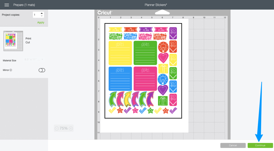 Free Printable Planner Stickers Using Cricut Access ⋆ by Pink