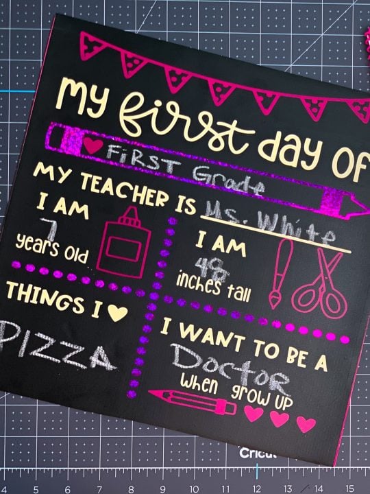 Cricut Back To School Chalk Board Signs