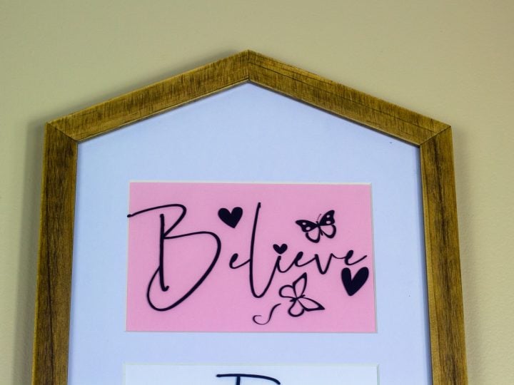 DIY Paper Frame Birthday Card Using Cricut Acetate