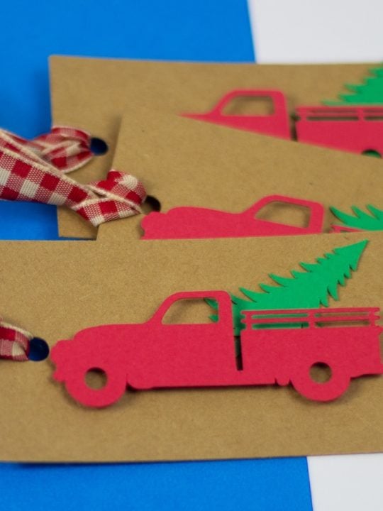 Red Truck Christmas Tags for Presents