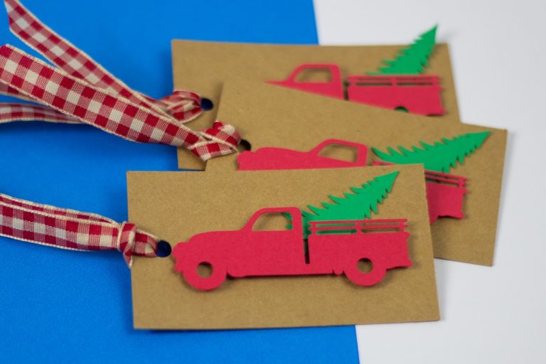 Red Truck Christmas Tags for Presents