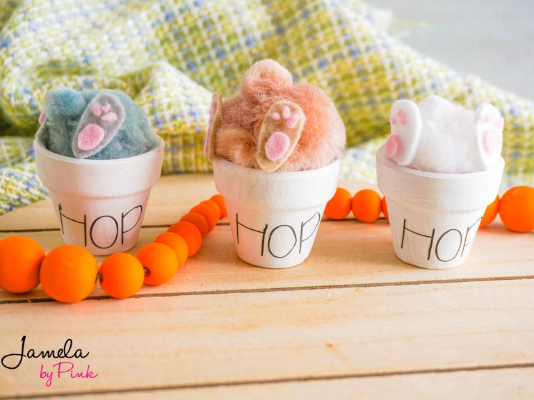 Rae Dunn Inspired Easter Bunny Butt Craft Plus Free SVG