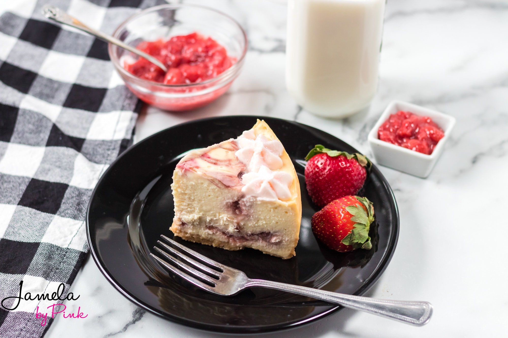 Strawberry Swirl Instant Pot Cheesecake Recipe