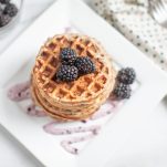 Low Carb Blackberry and Cream Chaffle Recipe