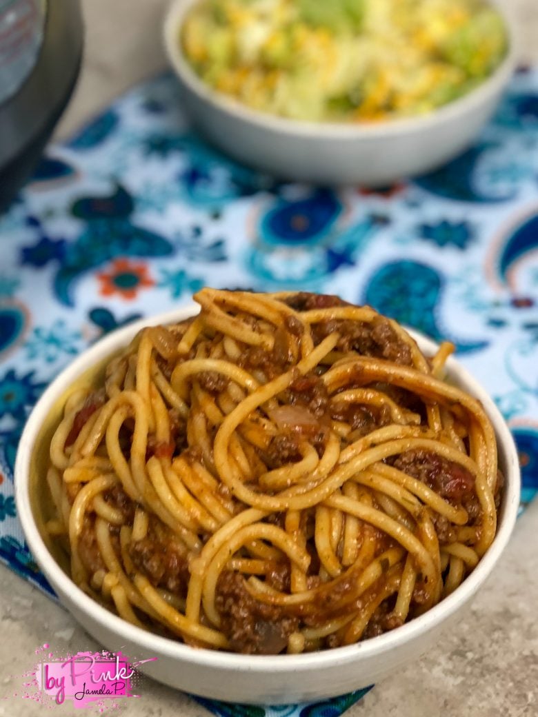 Instant Pot Spaghetti with Meat Sauce - Instant Pot Mini Recipes