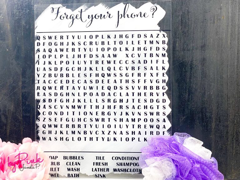 cricut home decor bathroom word find