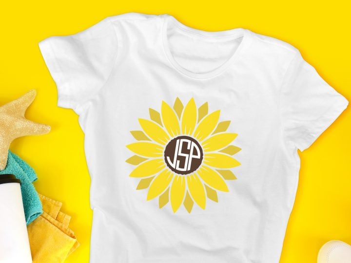 flat lay shirt on a yellow background featuring a