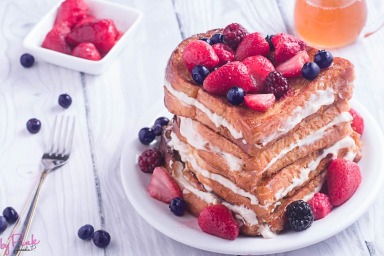 plate of stuffed french toast